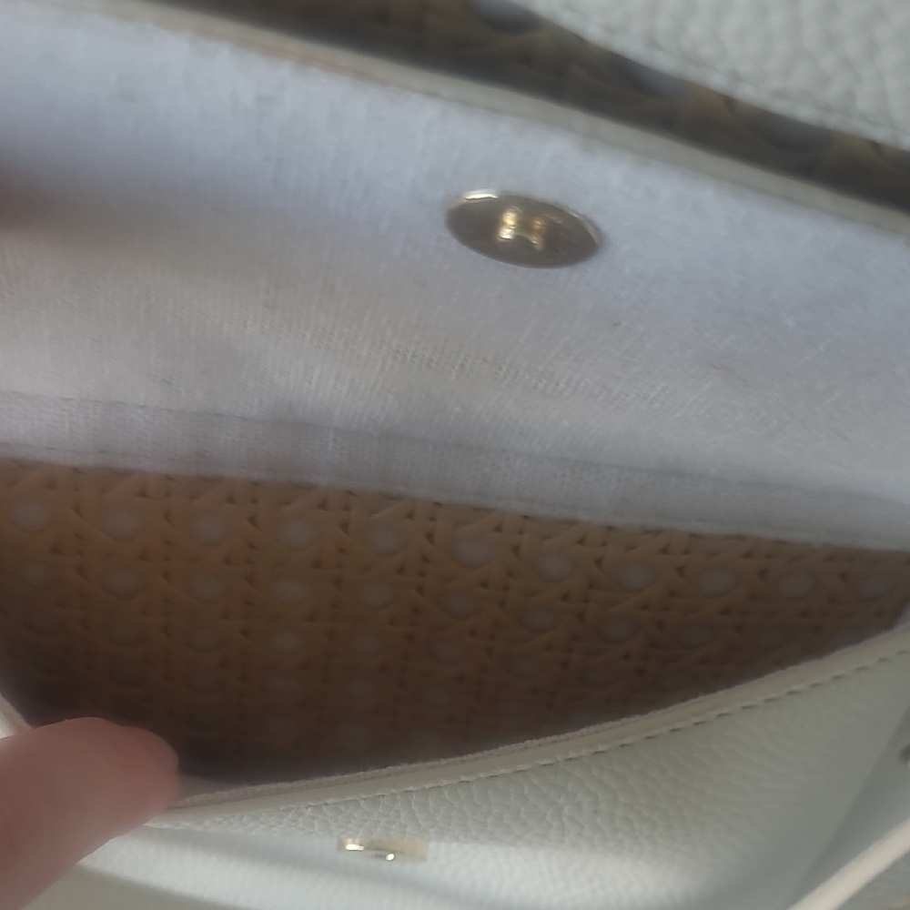 Rachel Zoe Woven Straw Tote White Tan Beach Bag w/ Wallet Large - Picture 9 of 16